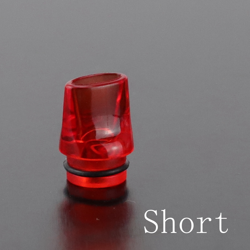 Flat Acrylic Plastic MTL 510 810 Drip Tip MouthPiece DripTip 810 For Atomizer RTA RBA RDA 8 Color: Red Short