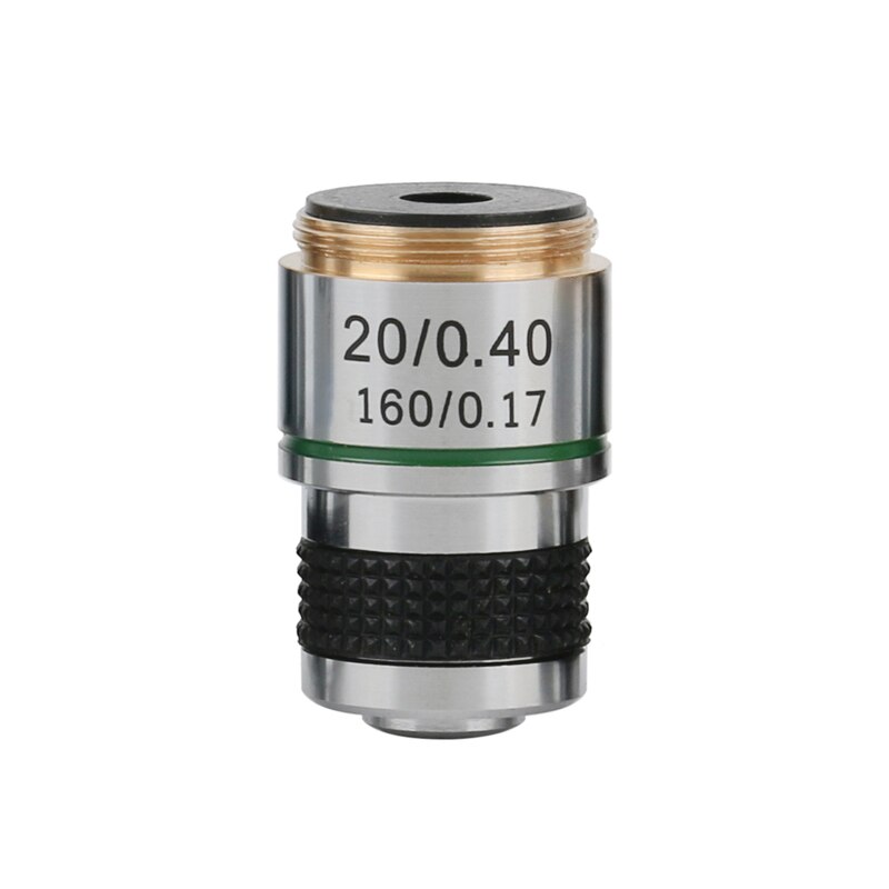 185 Series Black Biological Microscope Achromatic Objective Lens 4X 10X 20X 40X 60X 100X RMS 20.2mm Objective Parts