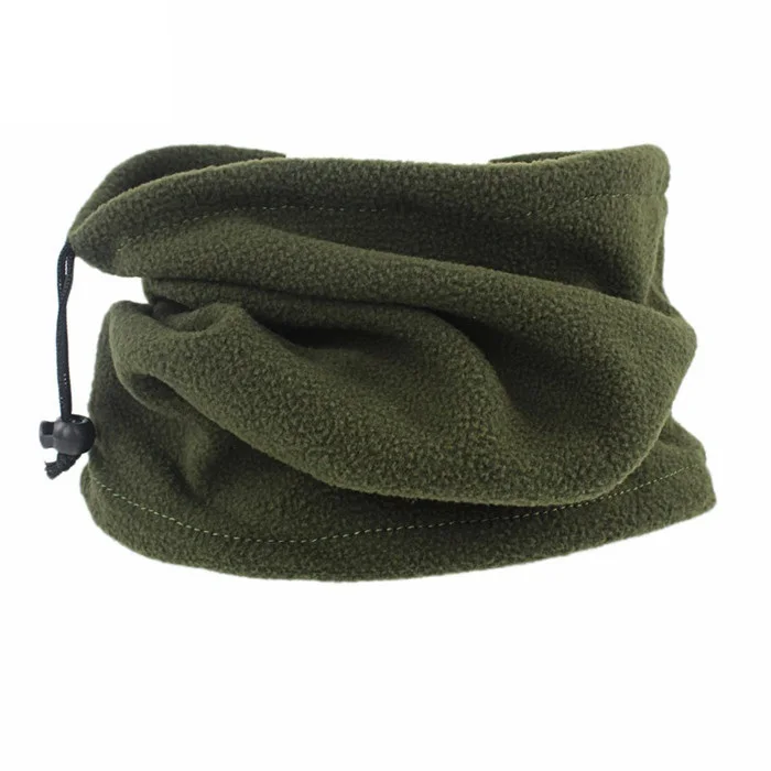 Bufanda de tubo de cuello a prueba de viento para hombre y mujer, pañuelo cálido de lana para invierno, máscara de media cara, ciclismo, deporte de esquí, Camping, senderismo: Verde militar