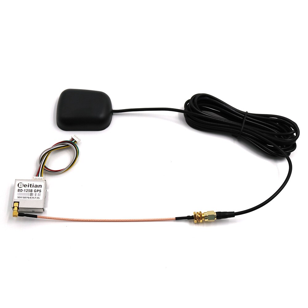 BEITIAN GPS BDS Module W/ external Antenna 9600bps RS-232 Level NMEA-0183 1Hz 4M FLASH 5.0V 1.25mm 6pins connector BD-125B