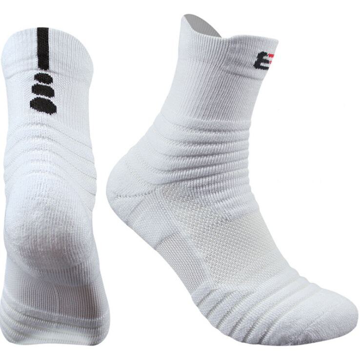 Men Outdoor Sports Elite Basketball Socks Men Cycling Socks Compression Socks Cotton Towel Bottom Men's Socks: Style 2