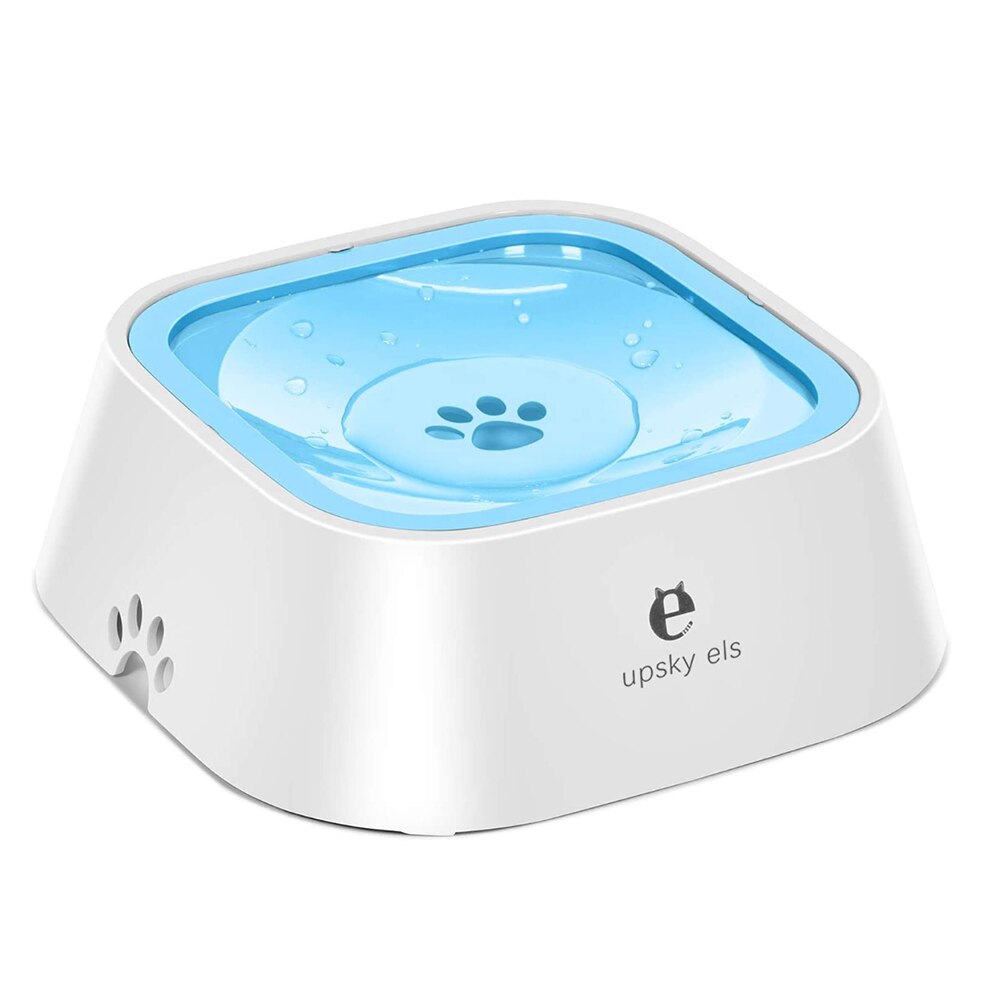 UPSKY 1.5L ciotola per cani senza versamento mangiatoia per acqua lenta bocca antibagnatura ciotola per gatti uso del veicolo distributore di acqua per animali domestici antiscivolo ciotola per acqua: blu no mat