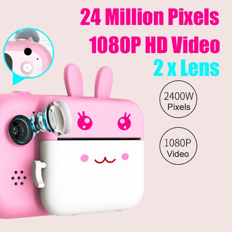 Cheap cute mini instant print photo camera small children camera kids birthday with games