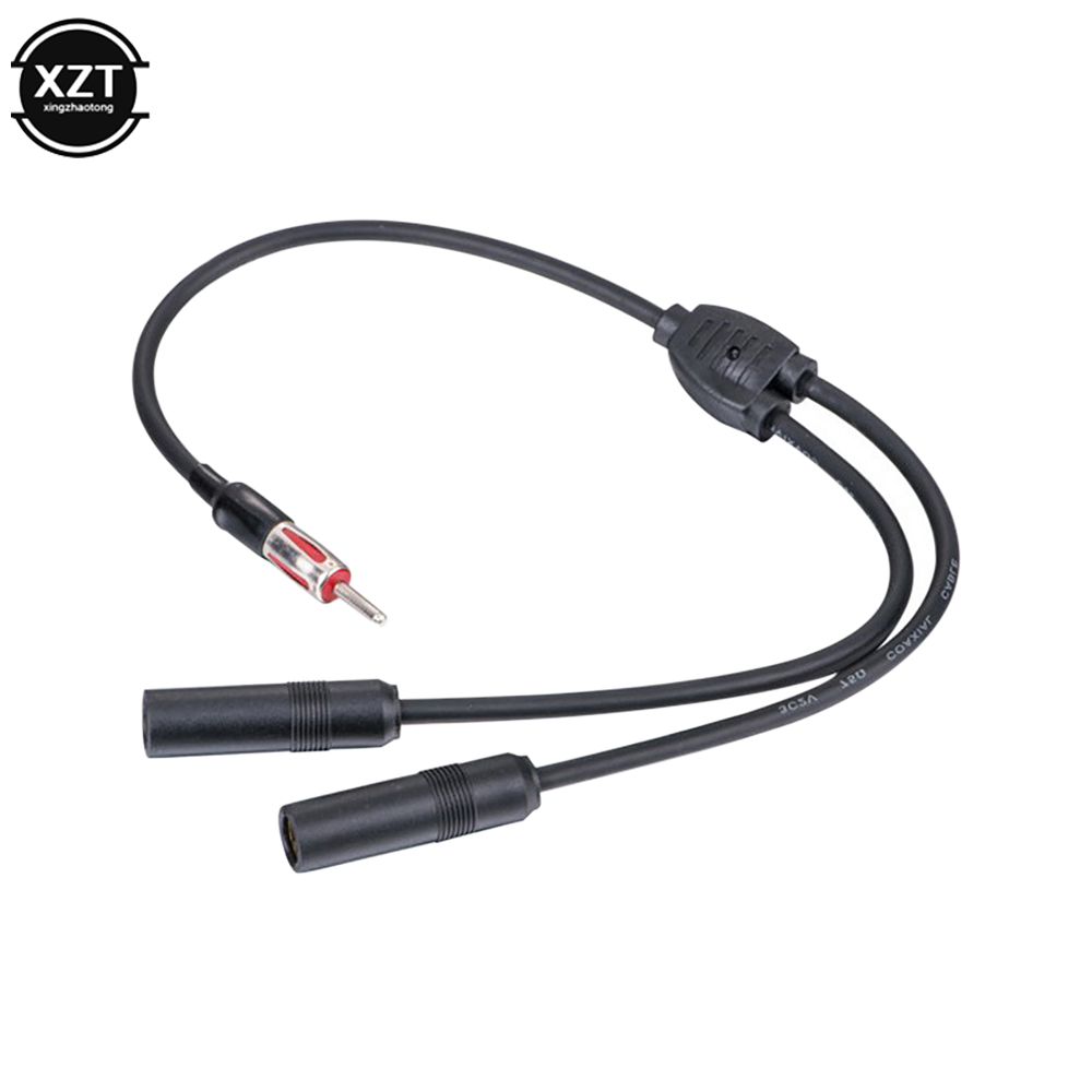 Auto-Antennenkabel-Adapter, Aluminium-Stecker in 1, für 2 Radio-Antennen-Verlängerungskabel, erfüllt mehr Konnektivität, benötigt Antenne für Auto