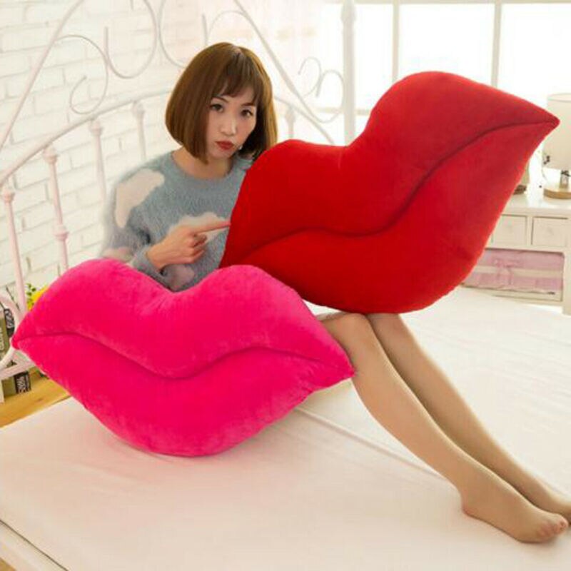 Lippen kussen 30cm roze rode lippen vorm kussen huis decoratief sierkussen bank taille kussen valentijn