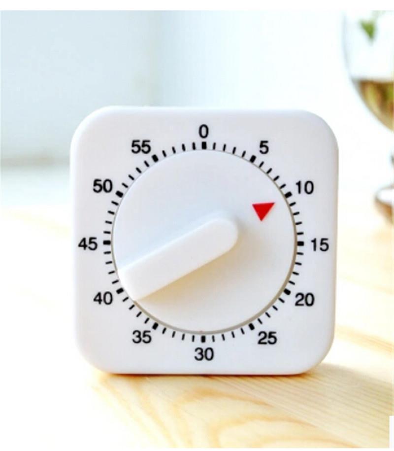 60 Mins Nice White Novelty Mechanical Wind-Up Cooking Count Up Timer Reminder Counter Alarm Kitchen 1 Pc