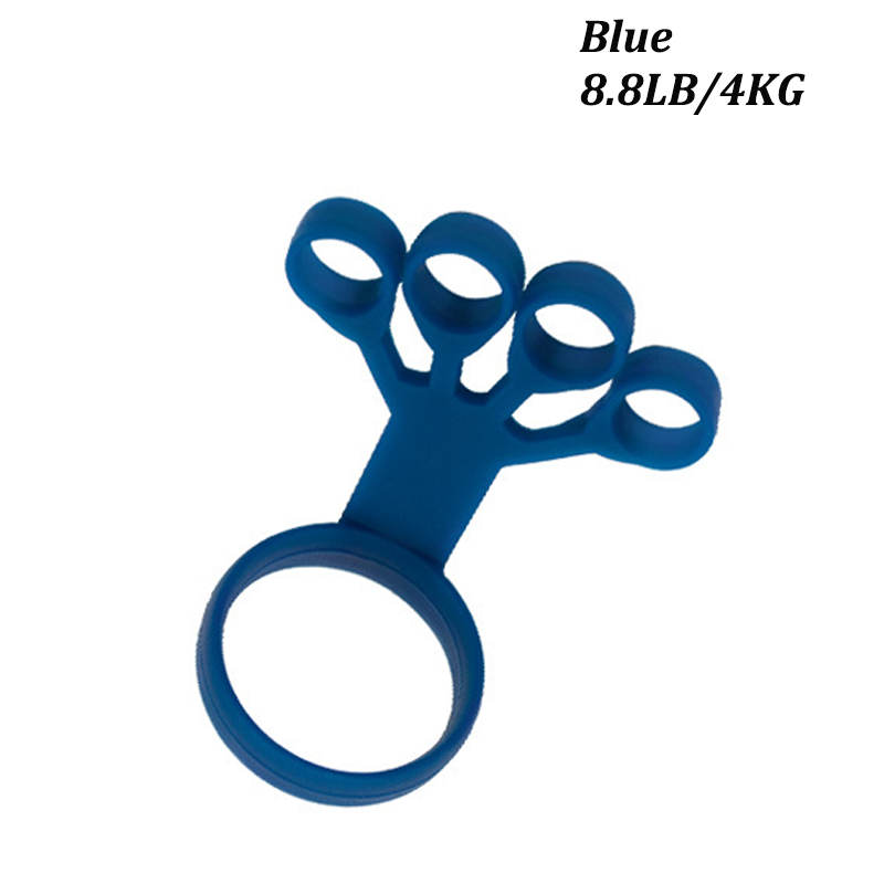 Siliconen Vinger Trainer Wrist Sterkte Oefening Handgreep Vinger Expander Workout Hand Gripper Revalidatie Workout Fitness: Blauw