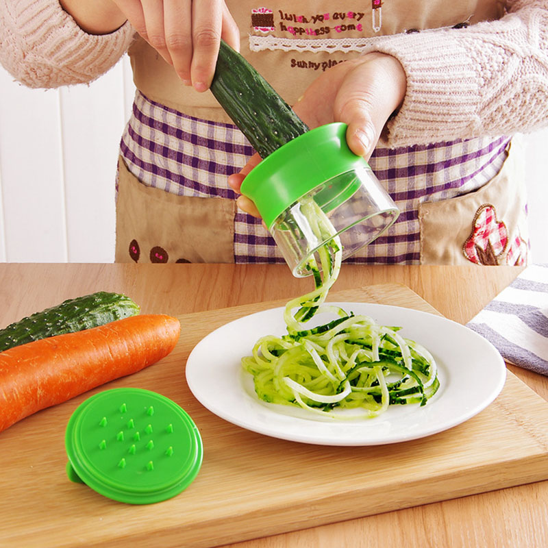 Keuken Accessoires Spiraal Blade Cutter Salade Tools Groente Fruit Spiral Slicer 1Pcs Draagbare Plastic Wortel Komkommer Rasp