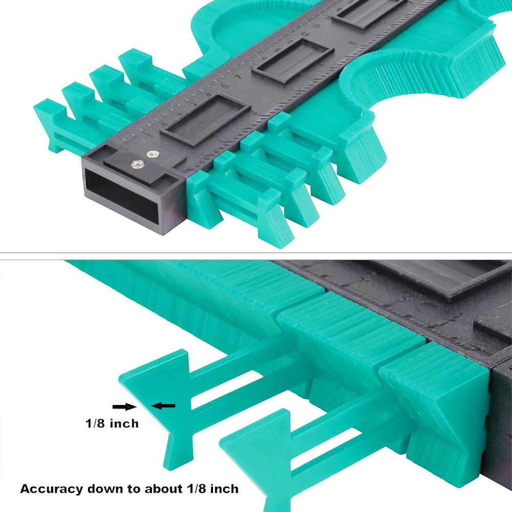 10Inch Contour Copy Duplicator Circular Frame Profile Gauge Tool multifunction angle meter ruler Measuring Wood Work tool #1201