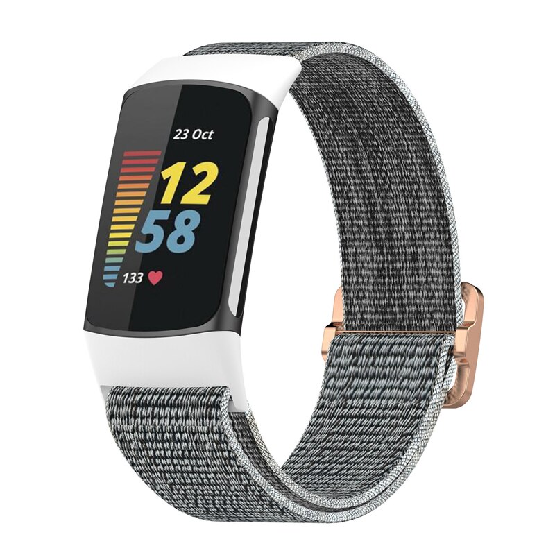 Nylon Horloge Band Voor Fitbit Lading 5 Band Zacht Ademend Sport Armband Loop Polsbandjes Voor Fitbit Lading 5 Vervanging Riem