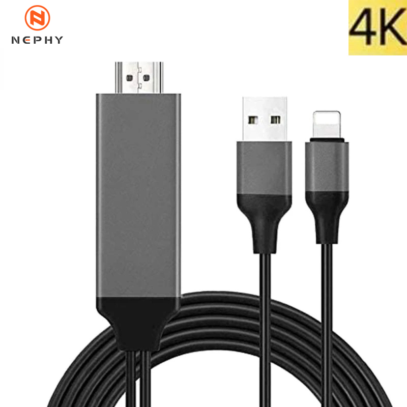 Kabel konwertera wideo 4K HD robić iPhone'a 14 13 12 11 zawodowiec Max iPad mini oświetlenie robić telewizora zgodnego z HDMI Projektor Cyfrowy adapter AV