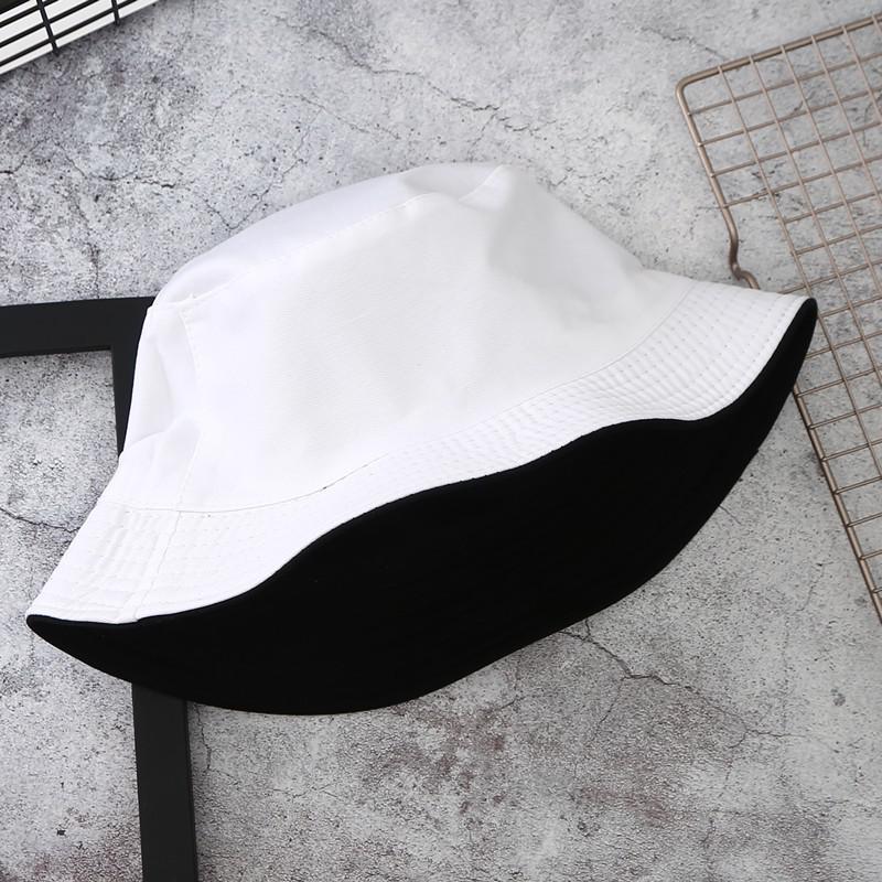 Cokk sommer sammenleggbar bøtte lue unisex kvinner utendørs solkrem bomull fiske jakt cap herre servant chapeau solbeskyttelse hatter: Hvit