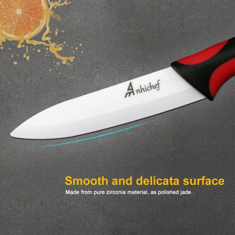 Kökskniv keramiska knivar 3 4 5 6 tum + skalare vitt blad skära frukt grönsakskock verktygskniv set matlagningsverktyg