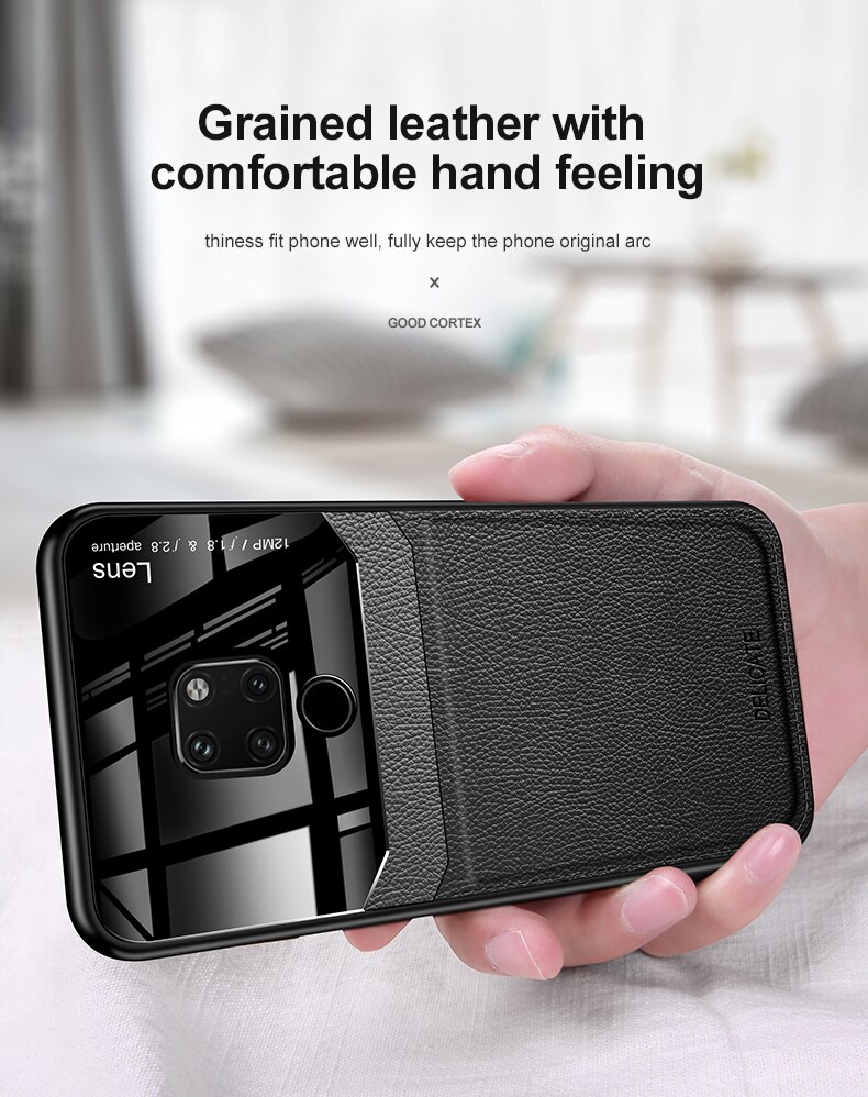 Huawei Mate 20 HMA L09 L29 Case Silicone Bumper Leather Plexiglass Matte Back Cover Hard Case for Huawei Mate20 Pro Mate20X