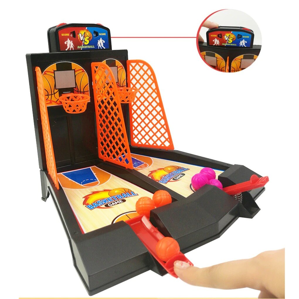 Mini panier de Basket-ball de bureau pour enfants, jeux de Table, Double jeu, jouet interactif, modèle amusant, d'anniversaire