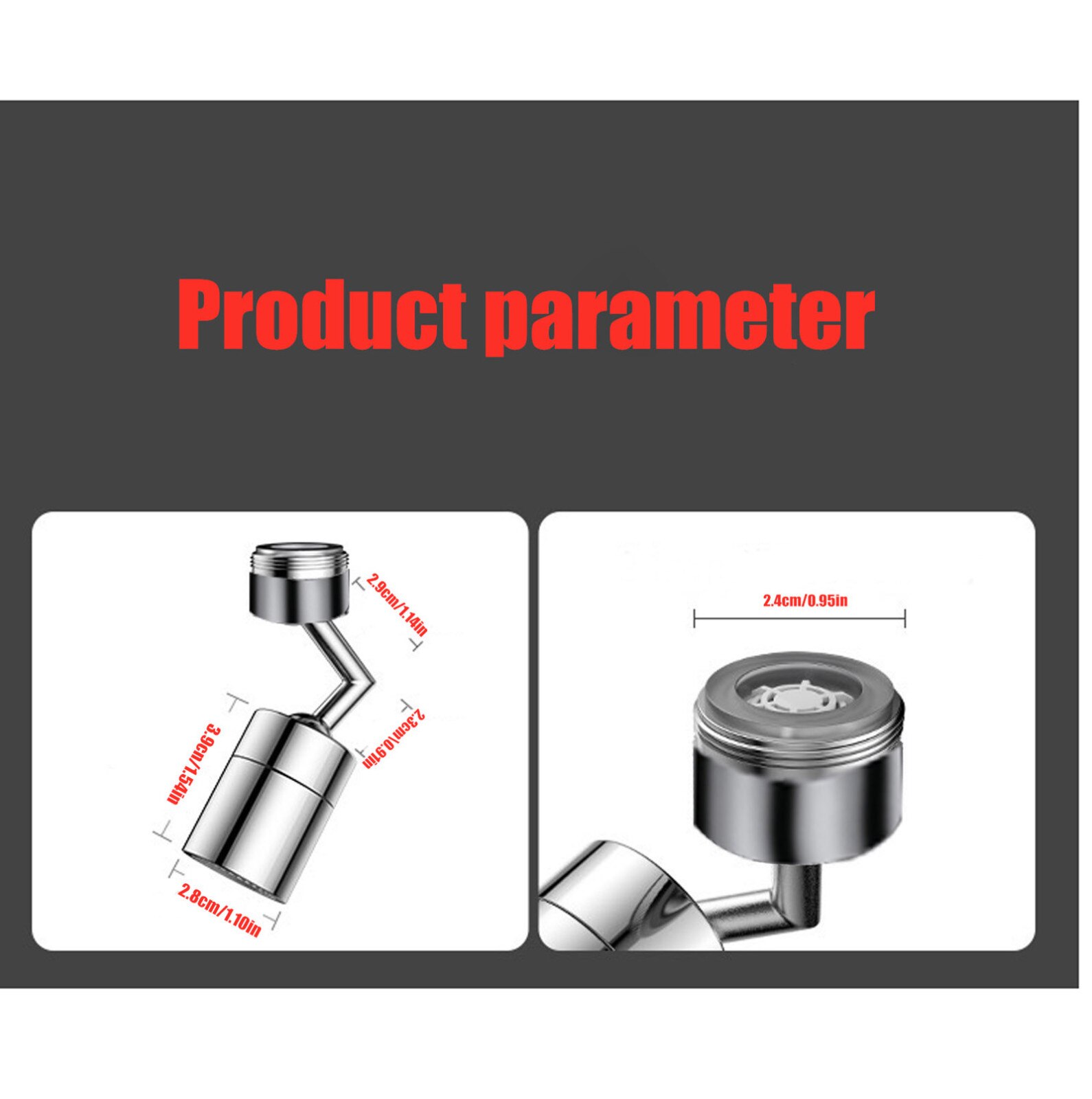 Universal Splash Filter Faucet 720° Rotate Water Outlet Faucet