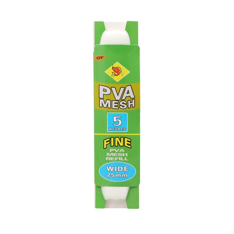 5M Pva Oplosbare Smalle Vissen Netwerk Refill Kous Aas Tas Bescherm Vis Netto: 25mmx5m