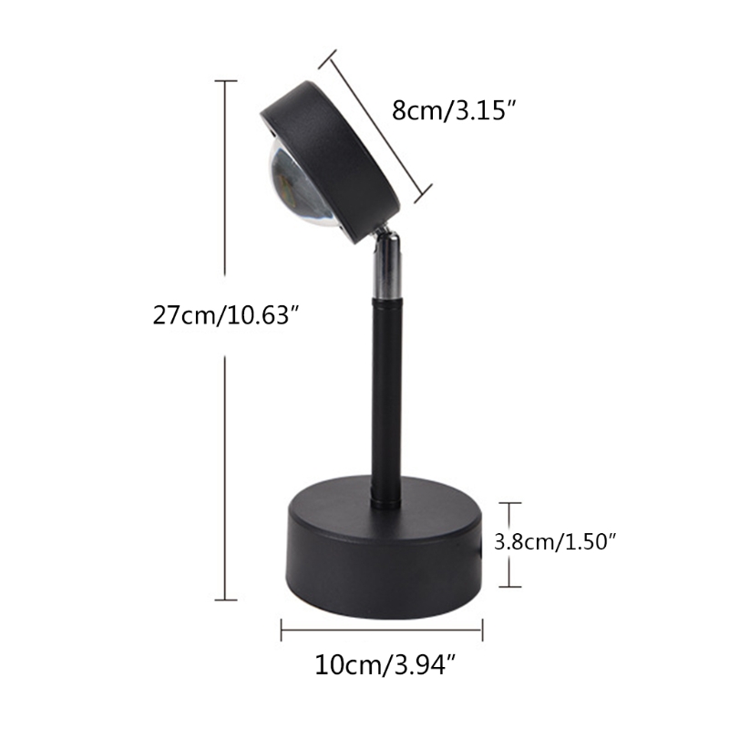 Rainbow Projection Lamp USB Table Atmosphere LED Night Light Projector