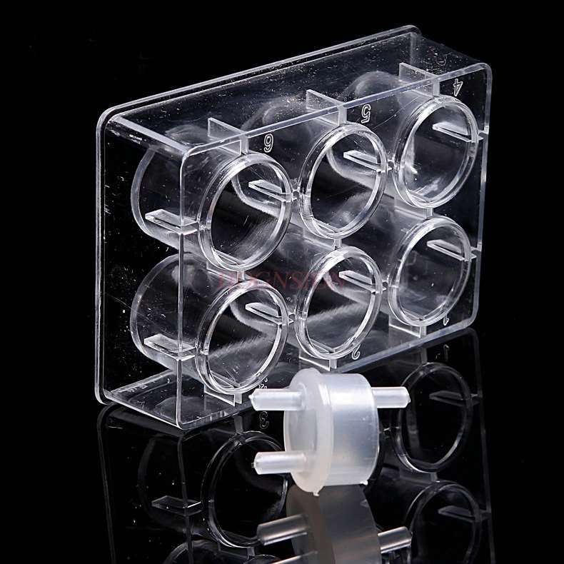 Plastbrøndplade 6 huller 6 huller porøs brøndplade kemisk undervisningsudstyr undervisningsinstrument