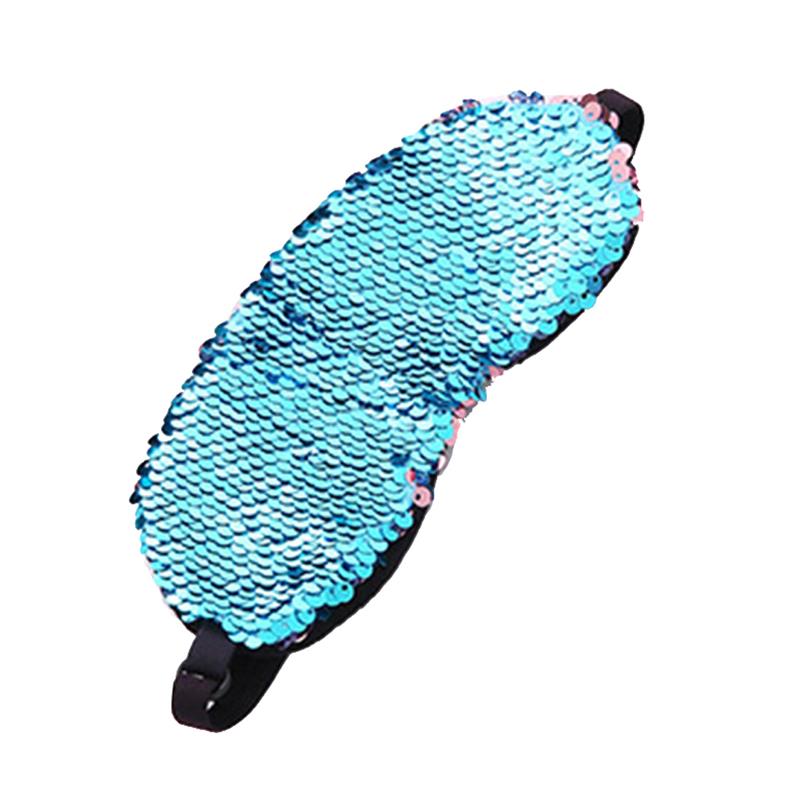 Paillettes masque de couchage réglable paillettes sirène réversible magique Sequin masque pour les yeux masque de fête faveurs de fête pour la fête à la maison: Blue