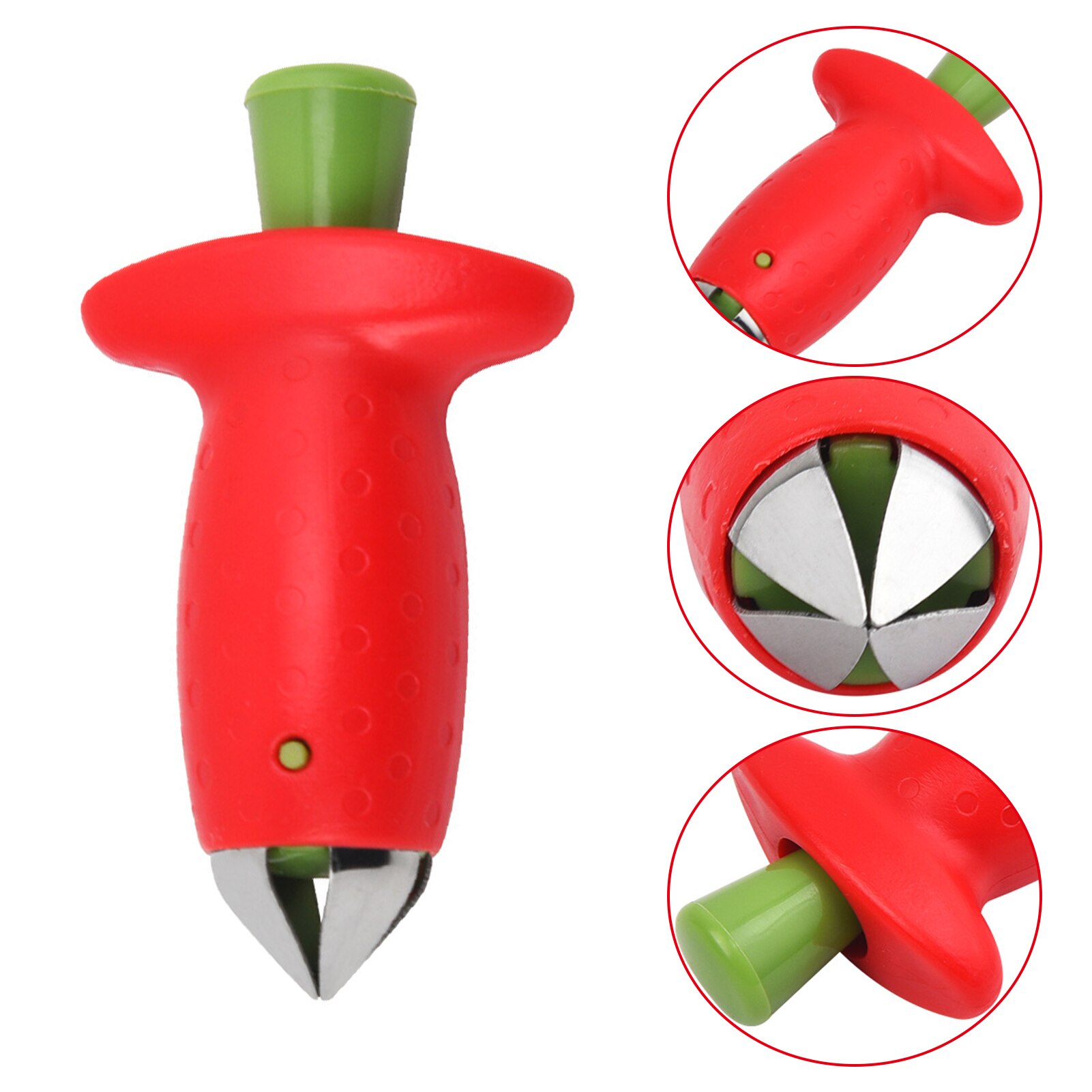 De Corer de divisor de tomate Core removedor Acero inoxidable frutas hortalizas Corer cereza Pitter herramienta de cocina