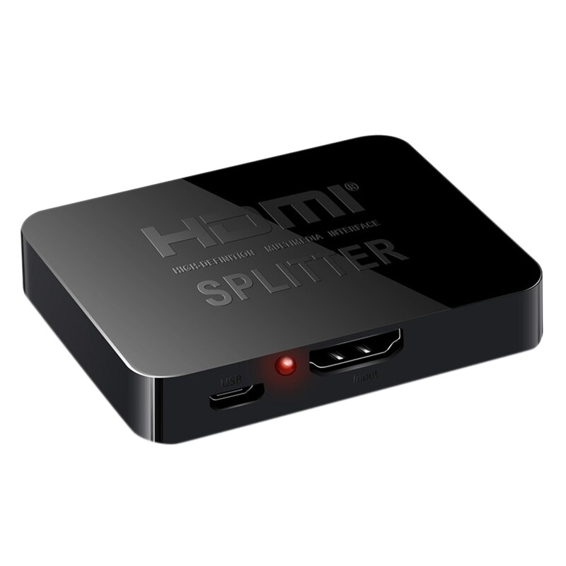 Fuld  hd 4k hdmi splitter converter 1 in 2 out switcher box hub 3d 1080p for 360 ps3/4/5: Default Title