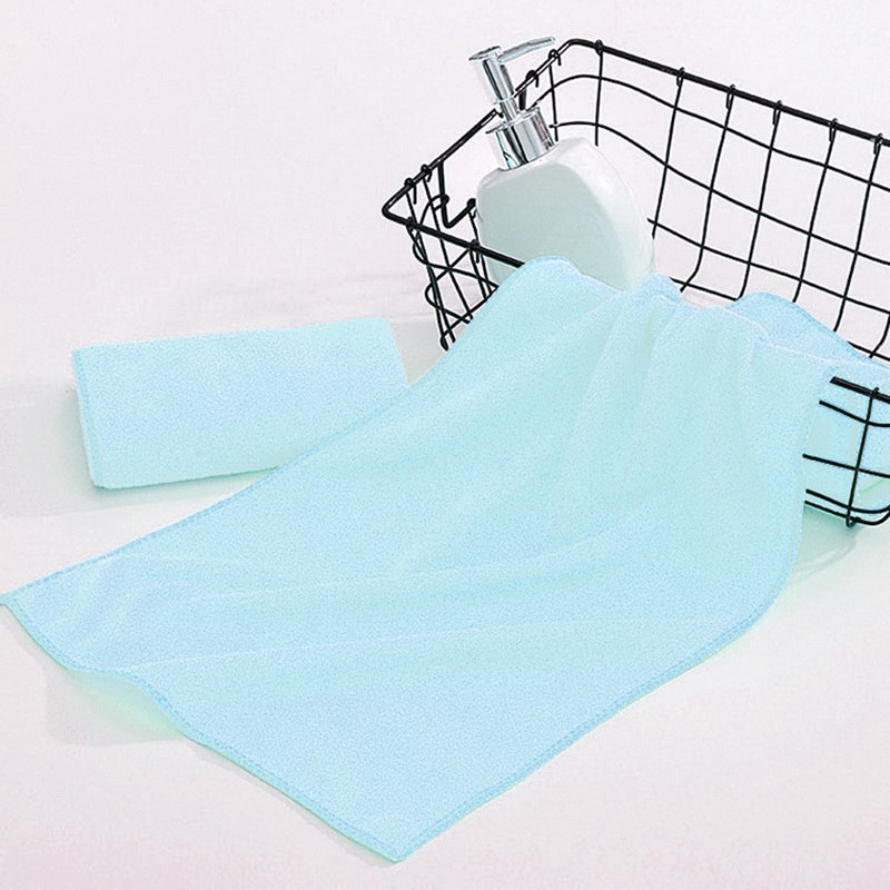 DIDIHOU 30x70cm petit Polyester absorbant petite serviette en microfibre serviette de bain à séchage rapide salle de bain serviettes de cuisine fournitures: 3