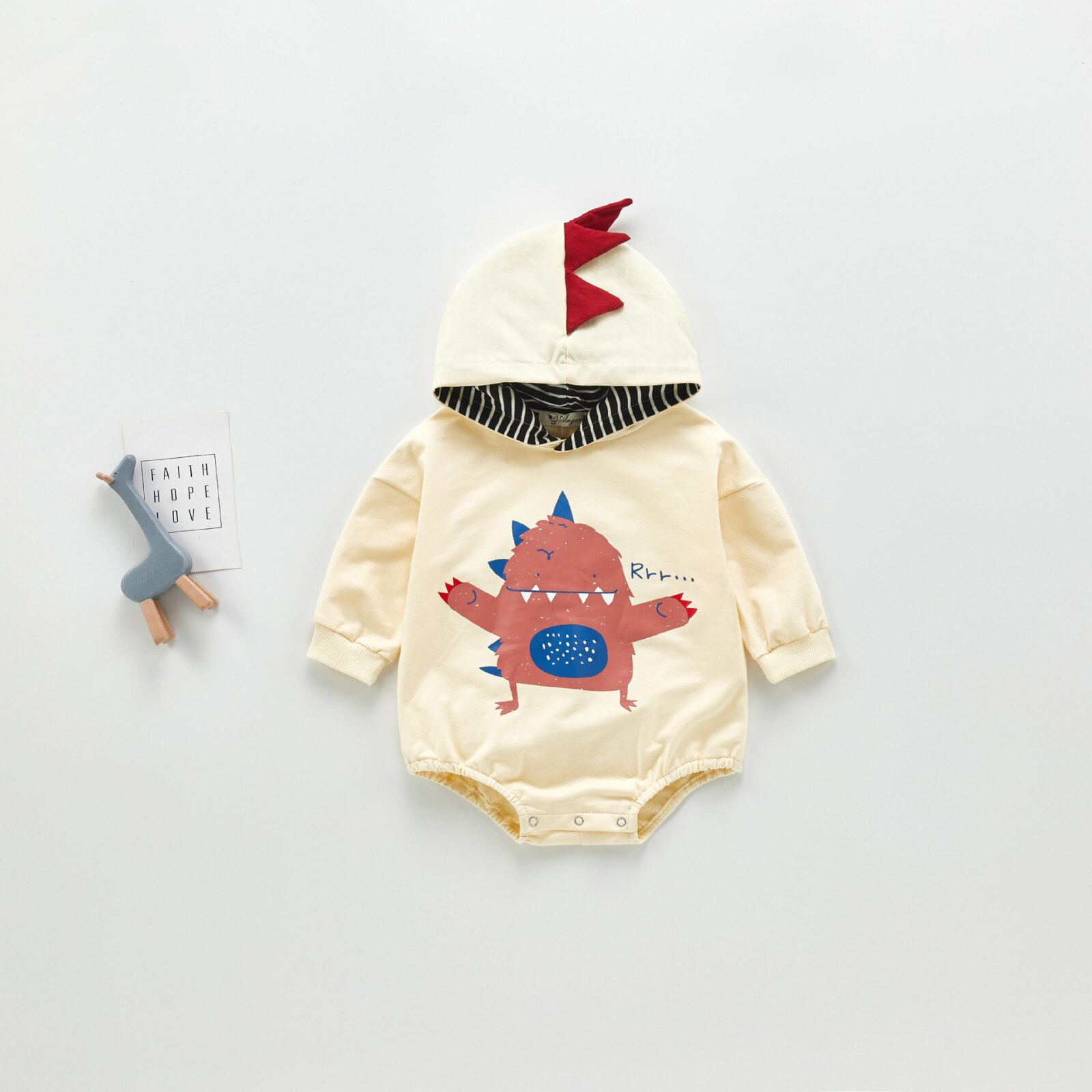Vestiti del bambino Della Ragazza Vestiti Del Bambino Appena Nato Del Bambino Delle Ragazze Dei Ragazzi di Inverno Delle Ragazze Caldo Del Pagliaccetto Del Fumetto Con Cappuccio Della Tuta Abiti Ropa niña