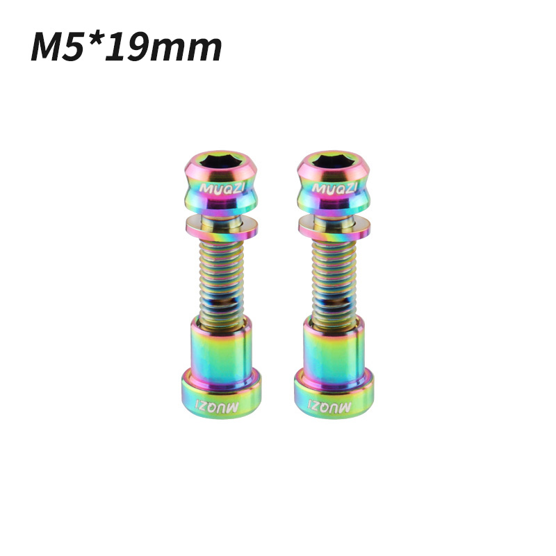 MUQZI Titanschraube M5x17 19mm Vorbauschraube Rennrad Lenker Vorbauschraube: Orange