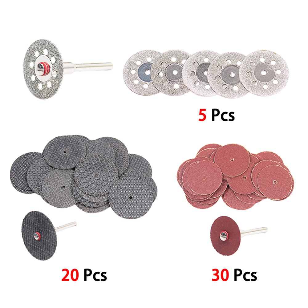 60Pcs Diamond Cutting Discs Sanding Grinding Wheel Circular Saw Blade Woodworking Metal Drill Rotary Cuttter Tool Accessories