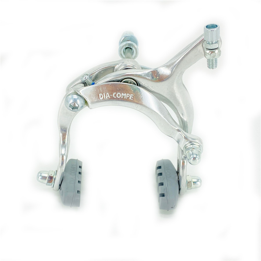 DIA-COMPE C pinza de freno bicicleta de carretera BYA412 bicicleta plegable Retro bicicleta de ciudad doble pivote pinza freno 61-79mm aleación de aluminio: Blanco