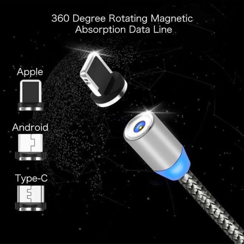 Cabo magnético de carregamento rápido usb tipo c carregador de ímã de cabo de carregamento de dados micro cabo usb cabo do telefone móvel cabo de usb