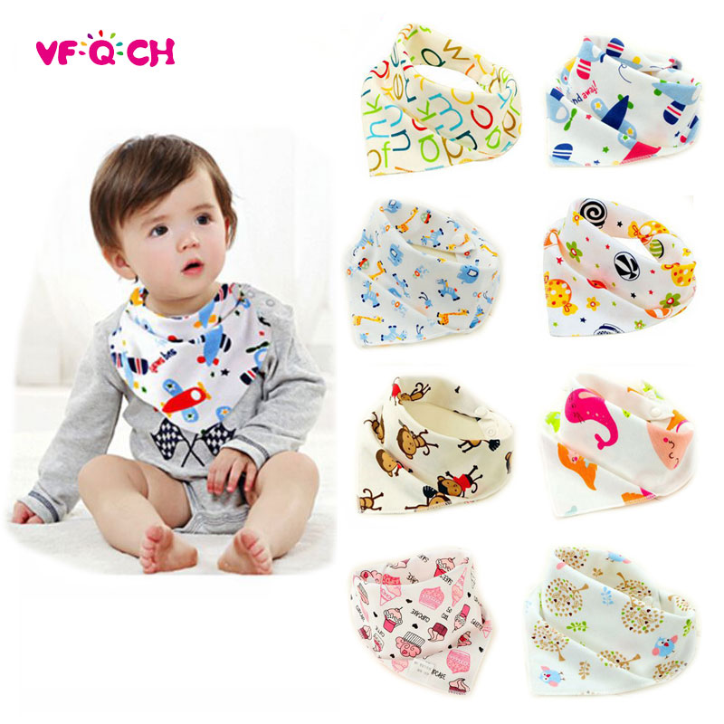 2Pcs/Set Muslin Baby Bibs Burp Double Layer Cotton Saliva Towel Bandana Newborn Scarf Infant Triangle Scarf Bib Apron