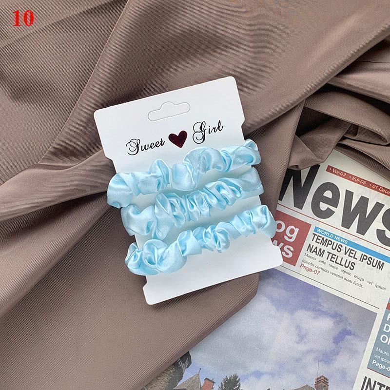 Chouchou élastique en soie pour femmes, bandeau multicolore fait à la main, support queue de cheval, accessoires pour cheveux, 1 pièce, Satin de soie, couleur unie: kaki foncé