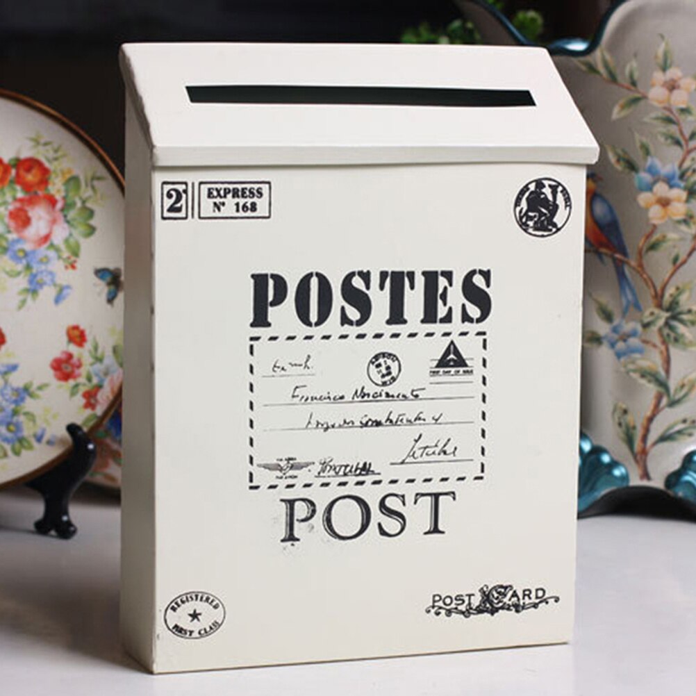 Caja de correos para decoración de pared del hogar, accesorio para foto, buzón