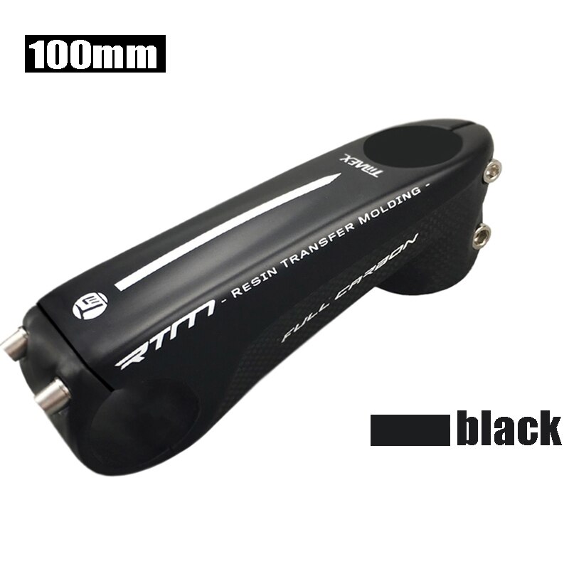 Carbon Stem Road Mountain Bike Stem Black-Red-White-Silver 80-110mm Black Matte Bicycle Stem MTB Road Bikes: Black 100mm