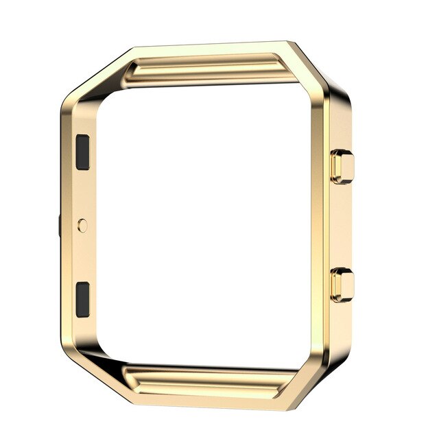 Metalen Beschermhoes Frame Case Cover Shell Voor Fitbit Blaze Roestvrije Vervanging Case Activiteit Tracker Horloge Accessoires: Gold
