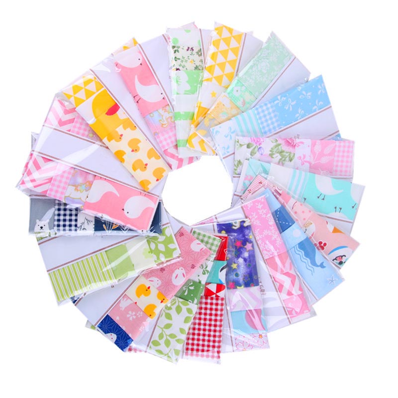 4 draps/ensemble 20x25CM coton Patchwork vêtements tissu accessoires de couture tissu d'impression florale matériel bricolage à la main couleur mélangée