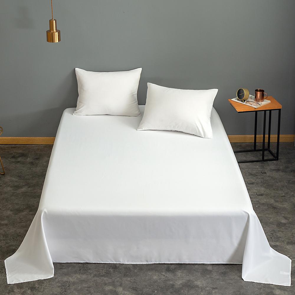 1 pc Bettwäsche Weiße Farbe schlicht Gefärbt Bett Flache Blatt Single/Königin/König Größe oben Blatt sabanas blatt für Doppelbett: Typ 1 / 150x220cm