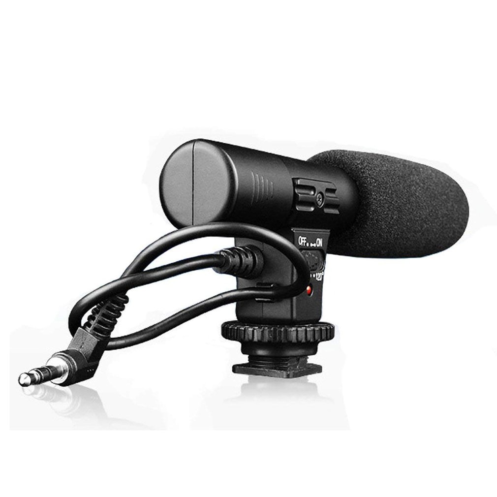 MIC-01 cámara SLR micrófono fotografía Video cámara estéreo grabación micrófono para DV cámara Digital SLR videocámara
