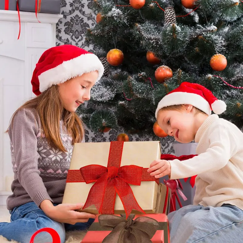 10 meter 63mm säckvävsband trådband enfärgat tygband för gör-det-själv-pyssel julklappsband krans festdekor