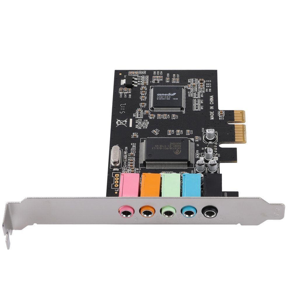 PCIe Soundkarte 5,1, PCI äußern umgeben 3D Audio- Karte für PC mit Hohe Direkte Klang Leistung & niedrig Profil Halterung