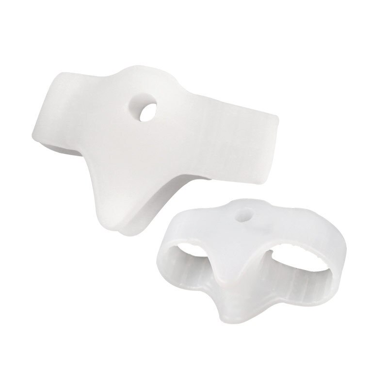 5 Pairs Silicone Gel Toe Finger Separators Spacers Feet Straightener Bunion Corrector Hallux Valgus Toe Protector: white