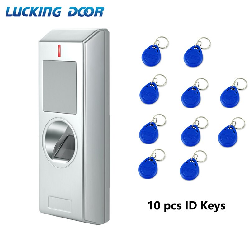 Vandtæt  ip67 2000 brugere metal biometrisk fingeraftryk adgangskontrolsystem rfid 125 khz læser dør adgangskontrol: Hf1 10 blå nøgle