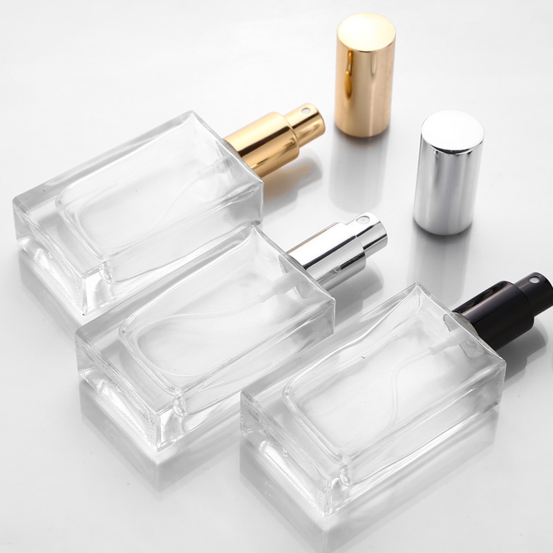 5pcs 15ml 30ml 50ml transparant Glas Parfumflesjes Lege Spray Verstuiver Hervulbare Fles Geur Case met reizen Draagbare