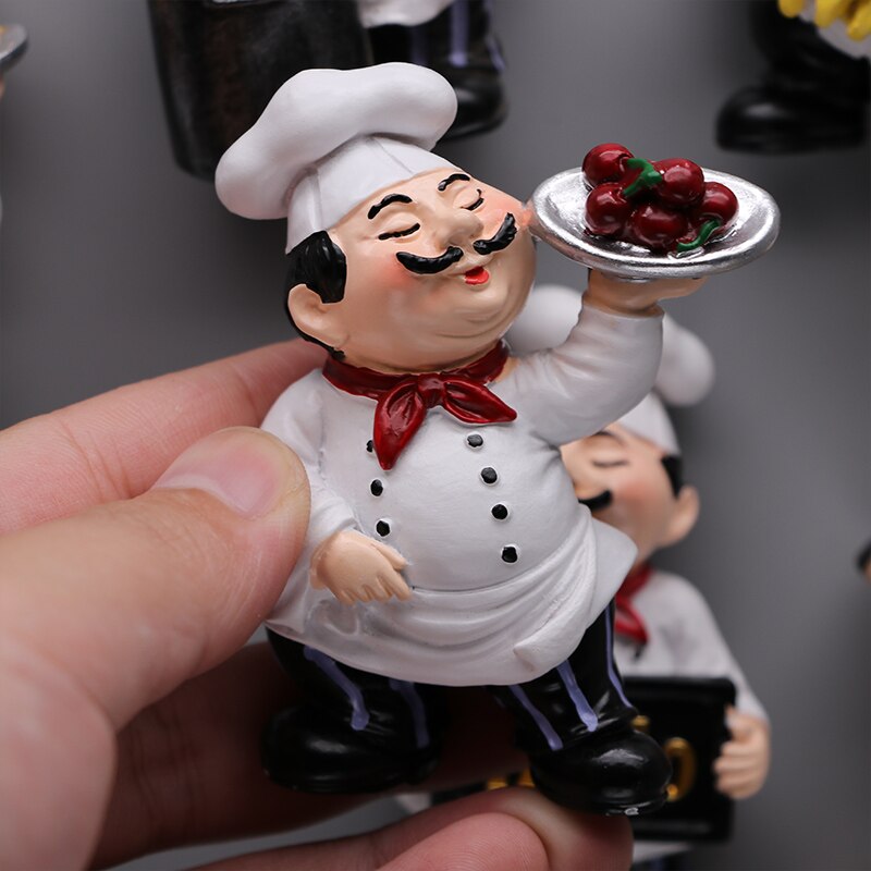 Restaurant Chef réfrigérateur collé pain maître 3D réfrigérateur aimant réfrigérateur magnétique collé à la main collection grands Chefs