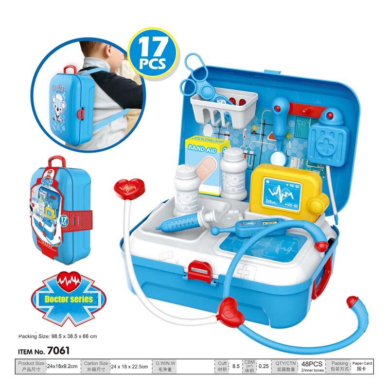 Kinder Doktor Nurse Medizinische Ausrüstung Pretend Play Set Pädagogisches Spielzeug Kinder Rolle Spiele Werkzeuge Zubehör Tragbare Koffer: 9