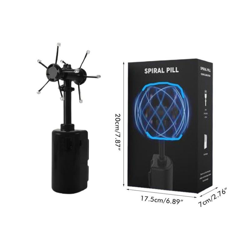Led-blinkbälle, leuchtendes, rotierendes und schwimmendes spielzeug, spiralenpille, elektrisches spielzeug, verstellbarer spiralenpillengenerator