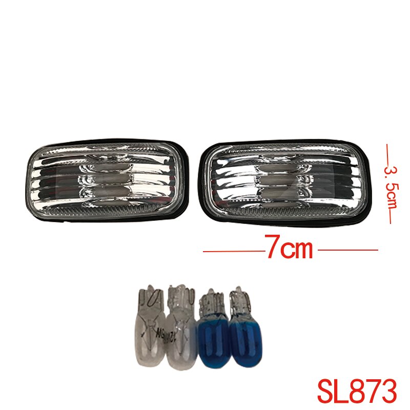 1 Pair Car Side Marker Light Lamp Waterproof Position Indicator Front Park Light with T10 Blue White bulb For Toyota Nissan
