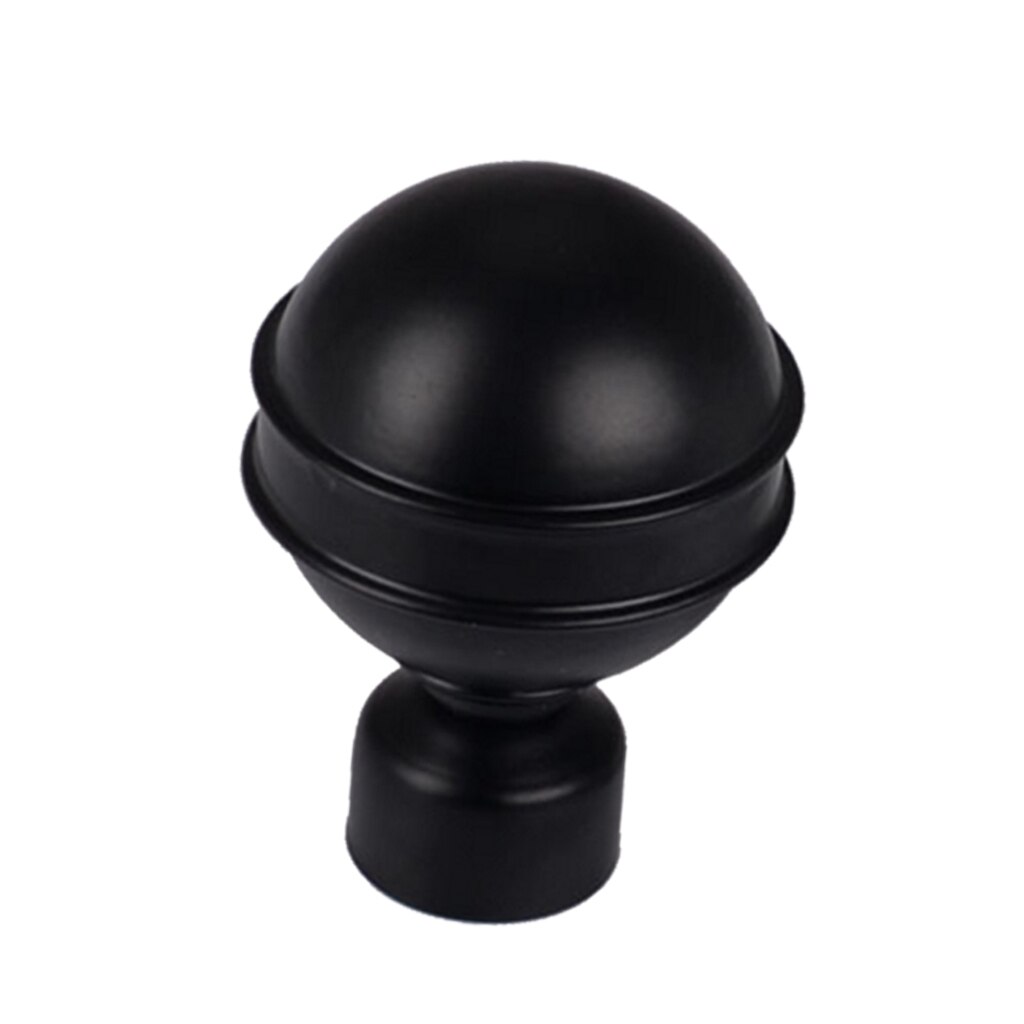 Various Curtain Pole Finials Window Panel Rod Decorative Ends Head - 1 Pcs PICK: Black G